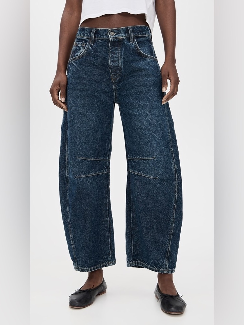 Free people Good Luck Mid Rise Barrel Jeans